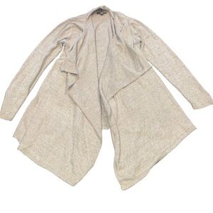 Barefoot Dreams Sz 1X Beige Bamboo Chic Lite Cardigan Open Wrap Front Knit 436X
